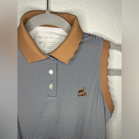 Peter Millar XS Striped Sleeveless Polo Top - Picture 4 of 6